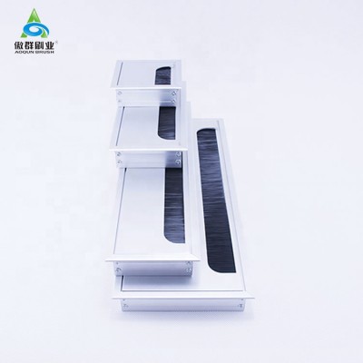 Furniture Hardware TV and Data Cabinet Enclosure Brush Strip Entry