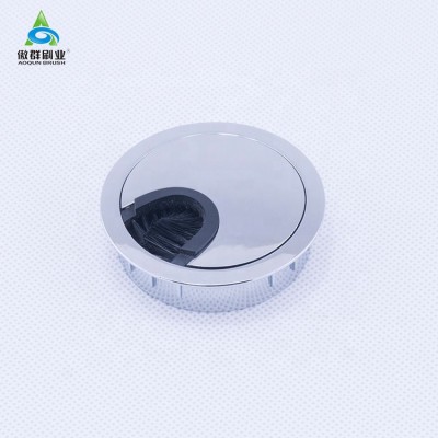 Round plastic table cover for table cable management Brush wire plates